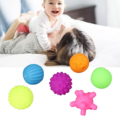 Aqur2020 6pcs set dojenčad smiješna mekana elastična višebojna senzorna kuglačka igračka bebe teksturirana lopta masaža lopta