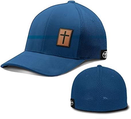 Naš pravi Bog križa donji lijevi kožni patch flexfit šešir - bejzbol kapica muškarci prozračni flex fit Ultrafibre zračni