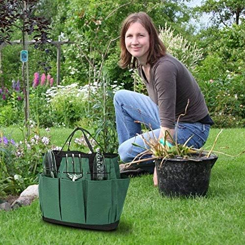 Torba za vrtni alat Vrtna torba s 9 džepova, velika torba za odlaganje vrtnog alata, torba za organizator ručnog alata za