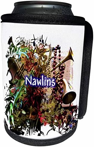 3Drose Slika riječi nawlins na simbolima Mardi Gras. - Omota za hladnjak za hladnjak