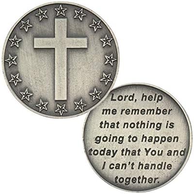12 LORD Pomozite da se danas nosite s molitvenim kovanicama Antique Silver kovanice