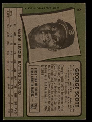 1971. Topps 9 George Scott Boston Red Sox VG/Ex Red Sox