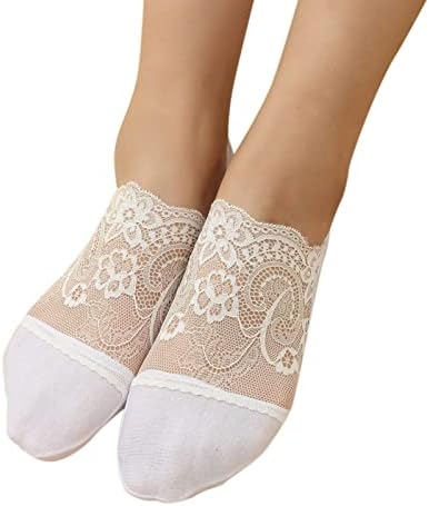 1 parovi ženske biserne čipke čarape prozračne čarape balerine čarape za djevojčice prozračne bez kliznih čarapa prozirne