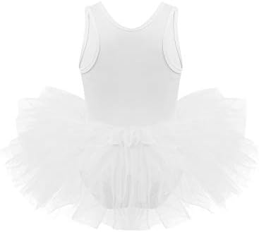 TTAO Kids Girls 'Camisole Balet Dance Tutu Leotard haljina s lepršavom tutu sukrom za plesnu gimnastiku