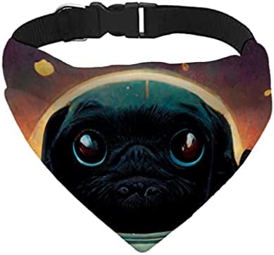 Space Pug Pet Bandana Collar - Cool Sall Collar - Cosmos Dog Bandana