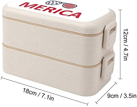 American Flagless stakleni ispis Sve u jednoj bento kutiji za odrasle/djecu kutija za ručak komplet za obrok pripremni spremnici