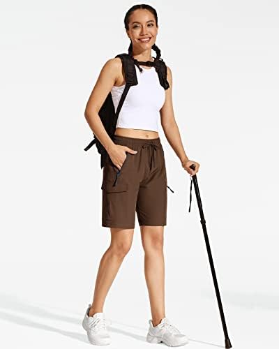 CAPOL Ženske planinarske kratke hlače 8,5 /7/5 golf hlače s džepovima s patentnim zatvaračem brze suhe ljetne kratke hlače