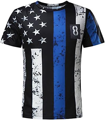 Košulje za muškarce, muške plus veličine američke zastave Patriotska majica Nezavisnost Dan tiska na vrhovi ljetne majice