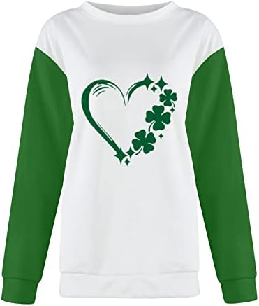 Žene St. Patrick's Day Twishirts Slatki grafički džemperi pulover s dugim rukavima jesen na vrhu sretni praznici košulja