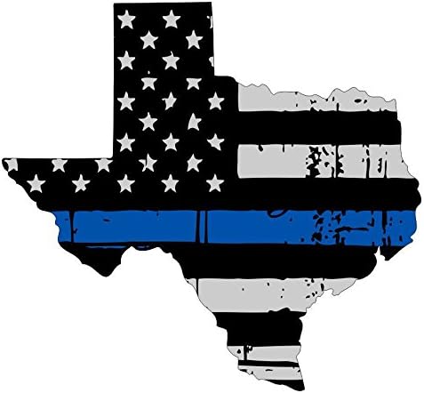 Država Texas razbijena zastava- tanka plava naljepnica vinil naljepnica 6