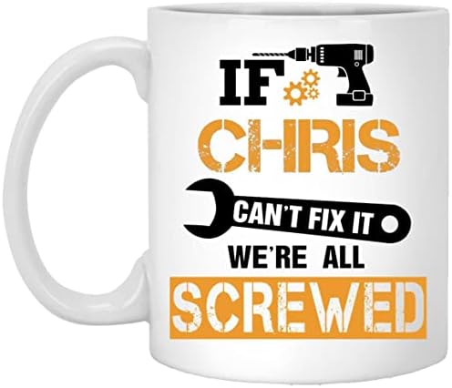 Podmornice Ako Chris to ne može popraviti, svi smo zajebani šalica, smiješna šalica za kavu, smiješan očev dan rođendan Božićni