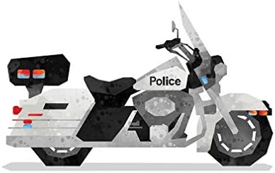 Plakat policijskog motocikla mumbo / / Policijska zidna umjetnost / / Policijska Tema / / transportni tisak / / ukras policijske