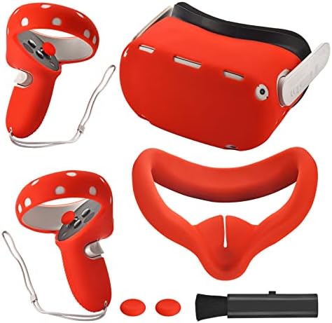 Silikonska ručka kontrolera za dodatnu opremu, s ručkom za čišćenje leća slušalica za virtualnu stvarnost, kapicom za palac,