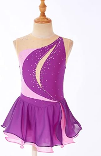 Loloda Kids Girls bez rukava Shiny figura ledeno klizanje Dance Leotard haljina mreža SPICE BALLERINA BALLET BALET PLES BALET