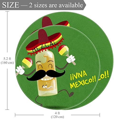 Llnsupply okrugla dječja igra za igranje prostirka slatka smiješna crtana meksička tequila uzorak rasadnik jastučić za prostirku