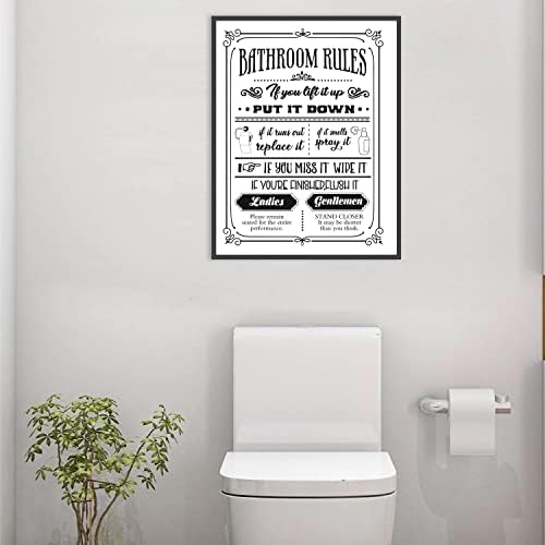 XBYGIMI Pravila za kupaonicu, pravila kupaonice, zidna umjetnost, zidna umjetnost kupaonice, smiješni plakat, novi poklon