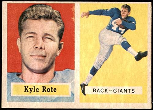 1957. Topps 59 Kyle Rote New York Giants-FB ex Giants-FB SMU
