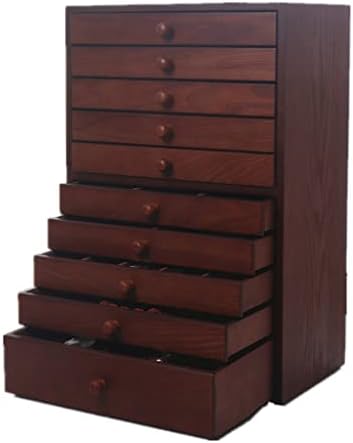 ; Višeslojna velika 10-slojna drvena kutija za nakit vintage organizator za pohranu poklon kutija kutija za pakiranje kutija