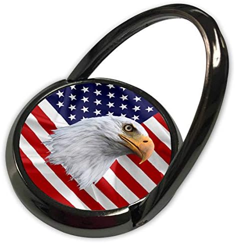 3Drose Alexis Design - američka zastava ćelavi orao - impresivna glava ćelavog orla preko zastave SAD -a. Cool telefonski