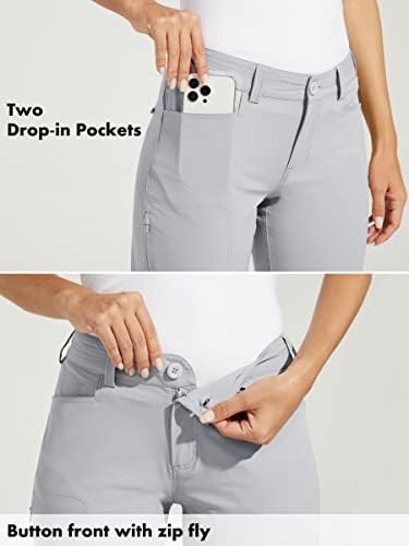 WILLIT ženske golf hlače istezanje planinarskih hlača Brzo suhe lagane vanjske ležerne hlače s džepovima otpornim na vodu