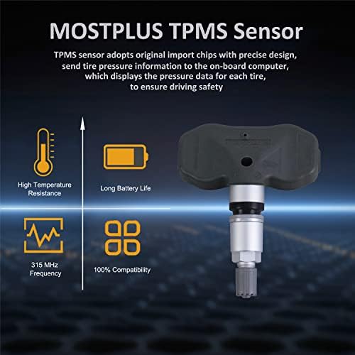 MostPlus 8151226180 15114379 315MHz TPMS senzor sustava za nadzor tlaka gume Kompatibilan s 2005-2006.