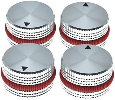 DoPro 4-Pack 25 * 15,5 mm Set Sill Style Style Aluminium Potenciometer gumbs 1/4 Univerzalni gumbi za upravljanje loncima