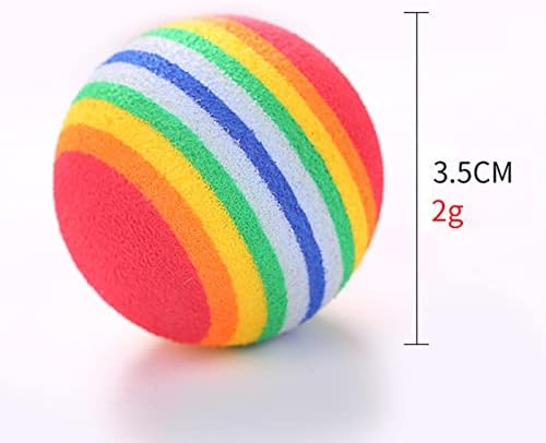 Petsola 10pcs šarene mačke igračke kuglice interaktivne ing. 3,5 cm za vježbanje mali psi