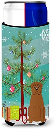 Caroline's Treasures bb4198muk Sretan božićno drvce Dogue de Bourdeaux Ultra Hugger za tanke limenke, može hladni rukav zagrljaj