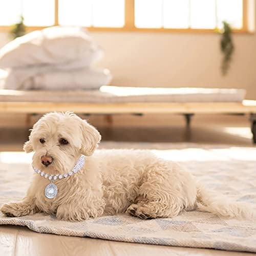 Široki ovratnici za pse Pearls Chain Dog Dollace Ogrlica Metalna kubanska veza za srednje i velike ovratnike za kućne ljubimce
