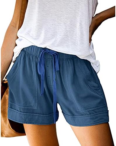 lcepcy žene plus size casual kratke hlače obični elastični struk džepovi za izvlačenje ljetne plaže lagane kratke hlače hlače