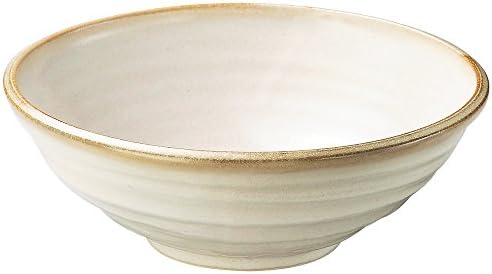 Yamashita Crafts 14070770 Velika zdjela, bijela, promjer 9,3 x 3,5 inča, gruba zdjela u prahu