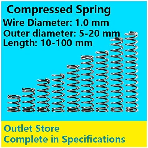 Kompresijske opruge su prikladne za većinu popravka I kompresije opružne tlačne opružne žice promjera 1,0 mm, vanjski promjer