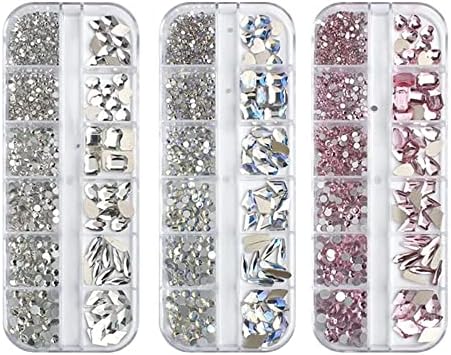 AB/Šareni sjaj za nokte Multi veličine Umjetnost noktiju Diamond Gems Art Diamond Flatback Diamond Rhinestones | | - -
