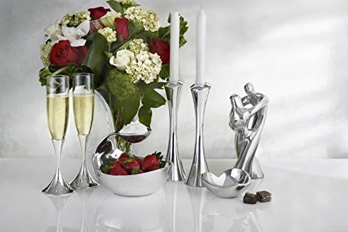 Nambe legura klasična zdjela srca, moderni dizajn u obliku srca, za vjenčanje, godišnjicu, Valentinovo, Love Bowl, 8,5-inčni,