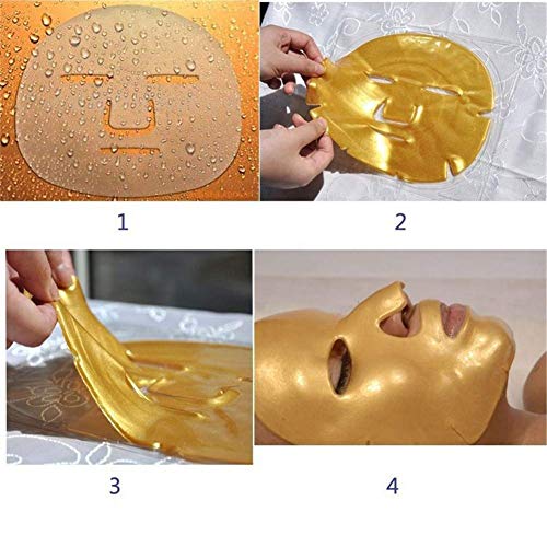 6 komada 24-karatnih zlatnih gel kolagenskih maski za lice hidratantne Zlatne maske za lice flasteri za starenje, natečenost,