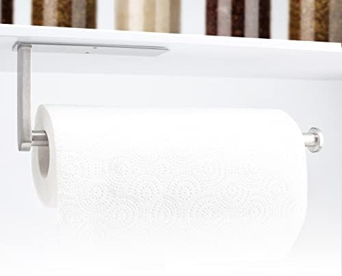 ZTON držač za samo ljepljivu papirnatom ručniku, nehrđajući čelik SUS304 ispod ormara za kuhinju, kupaonicu, toalet koji
