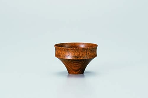 Tsuchiya Lakquerware Tohka 34-1508 Smeđi guirin smeđi promjer 2,4 inča, drvena zdjela, osvježavajući krug smeđa