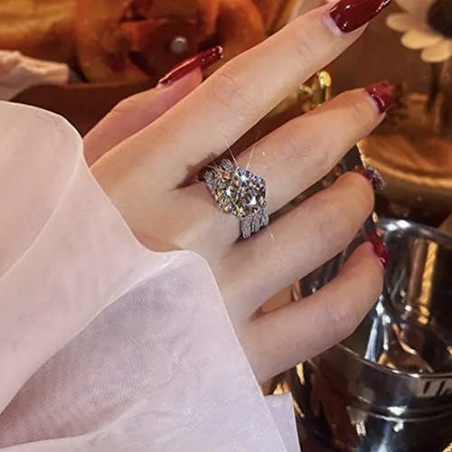 2023 Novi Super Flash Moissanite prsten u obliku prstena za žene za žene Moissanite Twisted Ambraygen Rings Obitnice vjenčanja