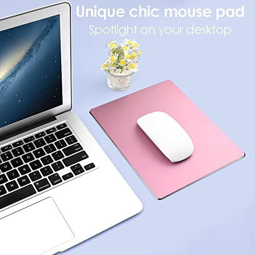 PROELIFE Premium Metal Mouse jastučić 8,6 x 7,0 inča mali mousepad dvookosni aluminijski aluminij tvrdi miša prostirka s