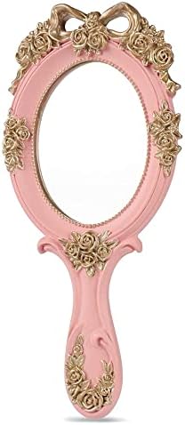 Besmog vintage ručne ogledala, kompaktna ogledala s ručkama, ručno sprej zlato jedinstvena sprej princeza ljepota lolita