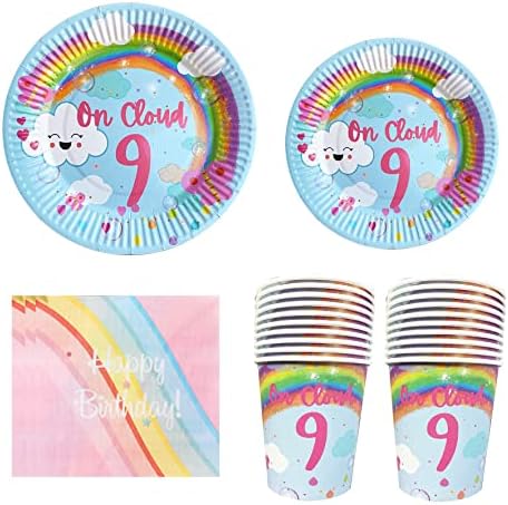 Rođendanski ukrasi za djevojčice 9, rođendanski tanjuri i salvete za djevojčice 9, rođendanski ukrasi za djevojčice 9,rođendanski