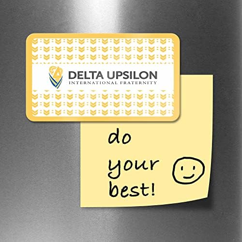 Delta Upsilon Aluminijski magnet za bratstvo za školu, ured, hladnjak, bijela ploča, kuhinja, ploča za obavijest 2 x 3