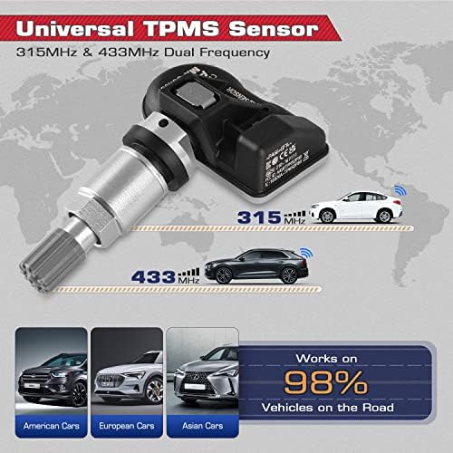 Autel TPMS MX-senzor, 1-senzor 315MHz + 433MHz senzor zamjene dvostruke frekvencije za sve automobile, isti kao OE senzor,