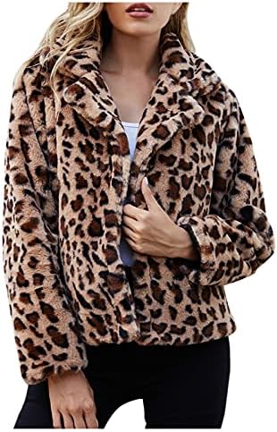 Kulywon vuneni kaput ženski zečji vile jeseni zimski leopard modni kaput leoparda