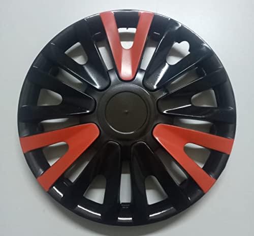 Copri set od 4 kotača od 13 inča crno-crvene hubcap Snap-on odgovara Citroen