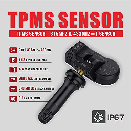 Pokrenite TPMS senzor, 2 u 1 dvostrukoj frekvenciji 315MHz i 433MHz Univerzalni programabilni OEM TPMS RF-senzor, prikladan