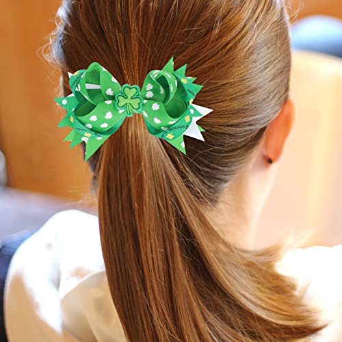 minkissy zeleni dekor 4pcs Patricks Day kosa za kosu zeleni aligator za kosu irski Shamrock pribor za kosu djevojke luke