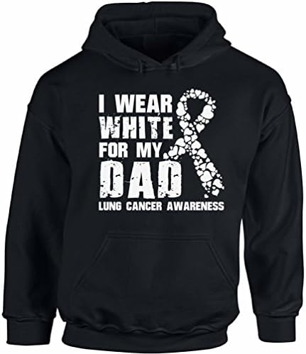Neugodni stilovi unisex Nosim bijelo za tatine kapuljače s kapuljačom dukseve svijesti o raku pluća