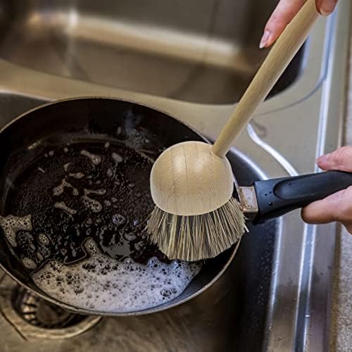 Aartex zalihe za čišćenje ， s ručicom kuhinja za čišćenje jela za čišćenje četkica za čišćenje četkica za okrugla jela izdržljiva