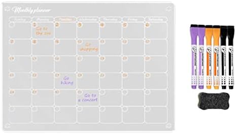 Bijele ploče, frižiderna ploča za suho brisanje čistog akrilnog kalendara mjesečno i tjedno planer ploče za hladnjak 8pcs